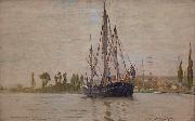 Claude Monet, Chasse-maree at anchor